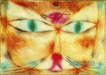  Katzen Kunst - Katze und Vogel Paul Klee